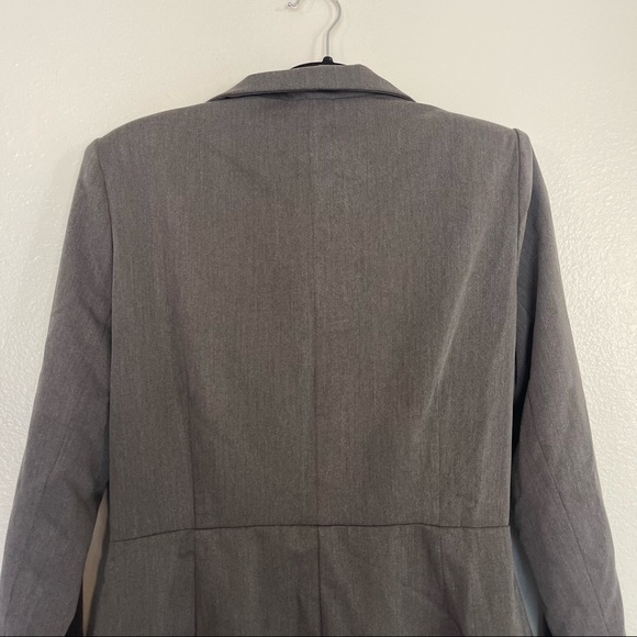 New Nasty Gal Strappy Waist Detail Cut Out Blazer Dress Size 10 Charcoal - Picture 8 of 13